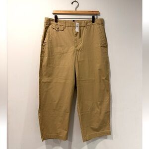 Banana Republic Women's Cropped relaxed Straight Pant in Khaki